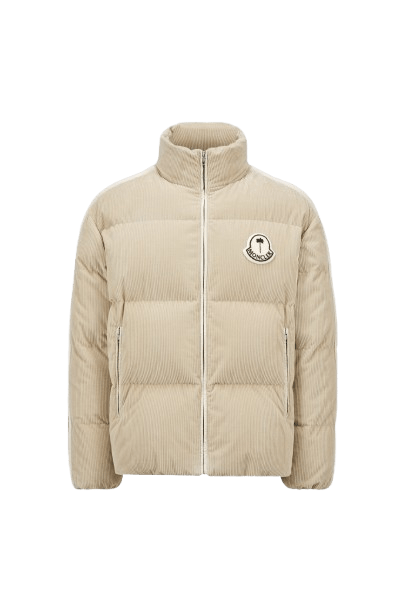 MONCLER - DOUDOUNE COURTE EN VELOURS CÔTELÉ ABROLHOS MONCLER X PALM ANGELS Beige - Lothaire