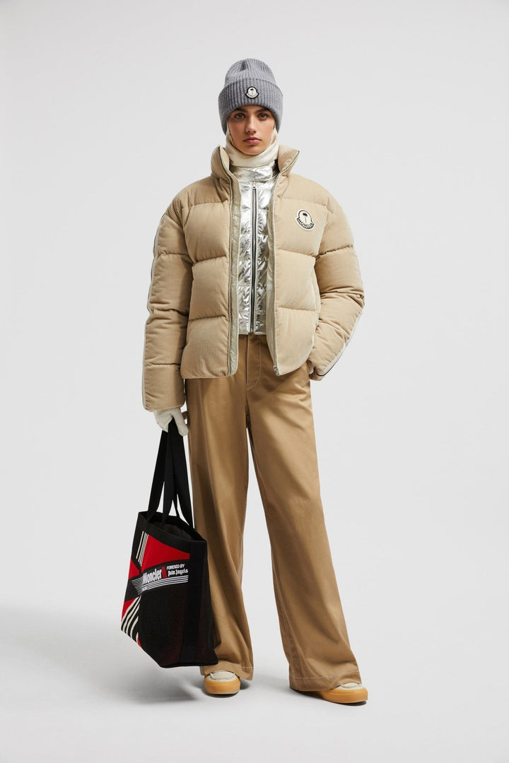 MONCLER - DOUDOUNE COURTE EN VELOURS CÔTELÉ ABROLHOS MONCLER X PALM ANGELS Beige - Lothaire