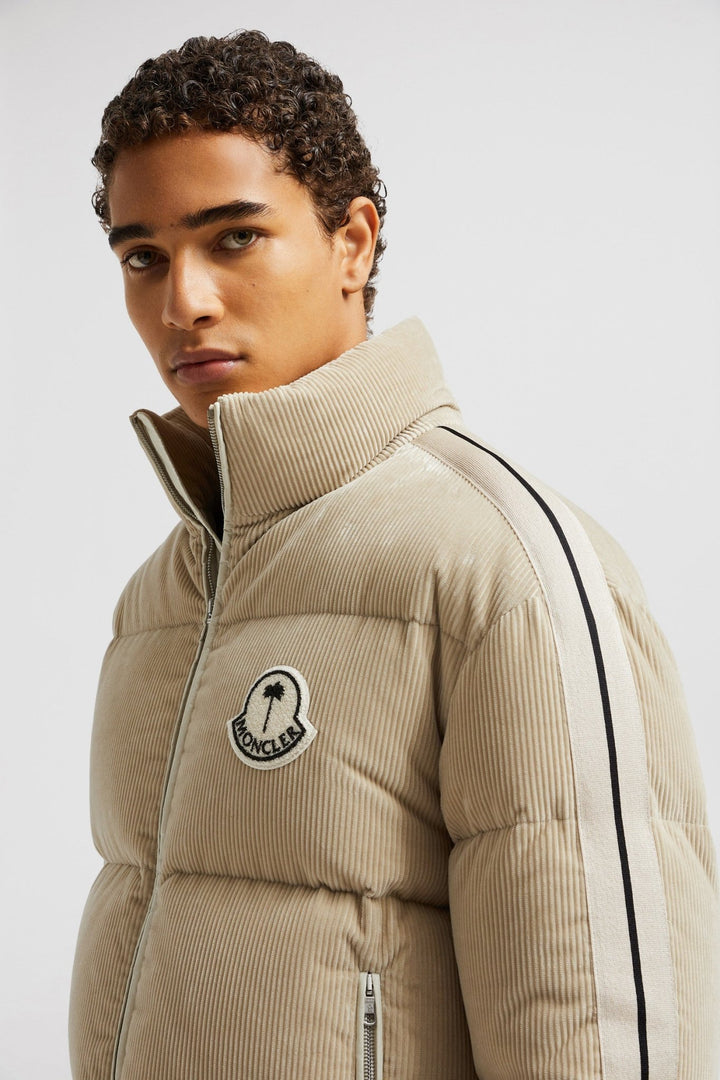 MONCLER - DOUDOUNE COURTE EN VELOURS CÔTELÉ ABROLHOS MONCLER X PALM ANGELS Beige - Lothaire