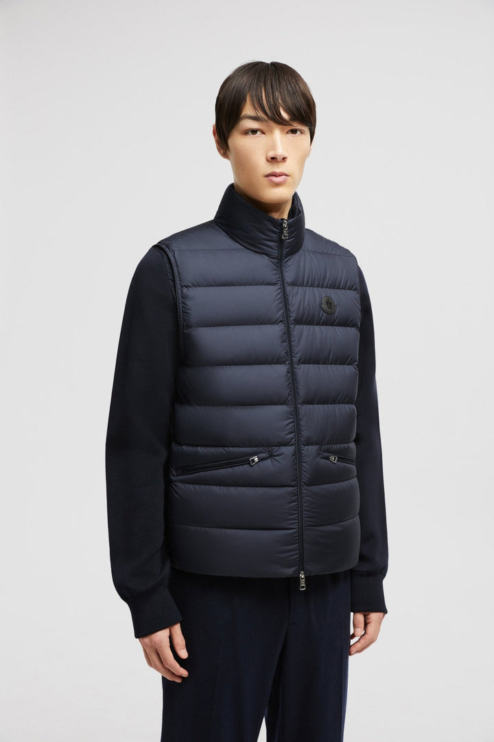 MONCLER - Doudoune sans manches Lechtal bleu marine - Lothaire