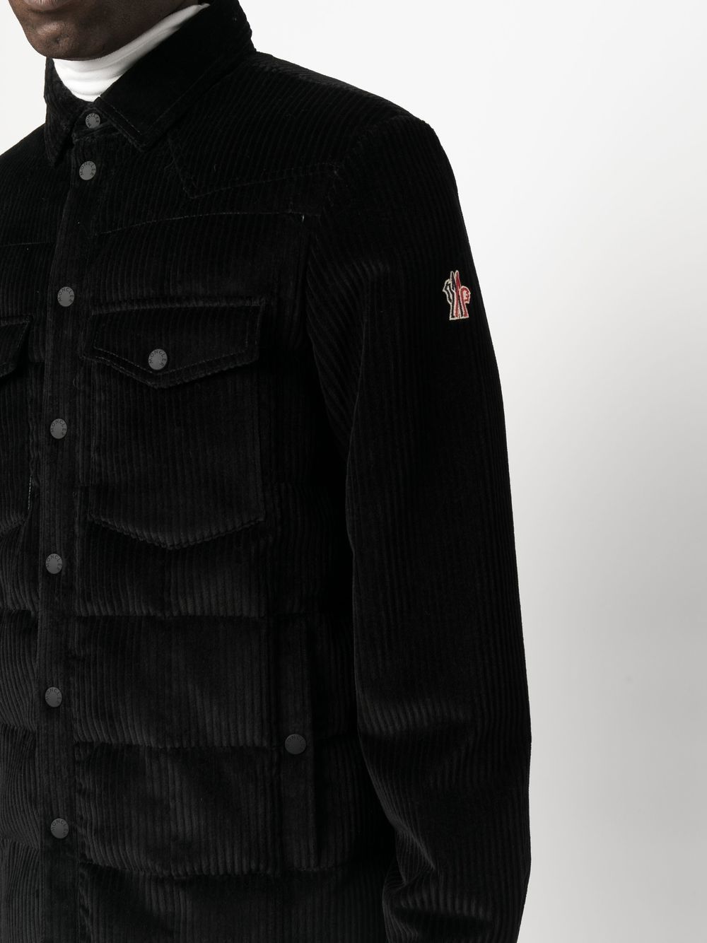 MONCLER GRENOBLE - Doudoune - chemise Gelt côtelée Noire - Lothaire