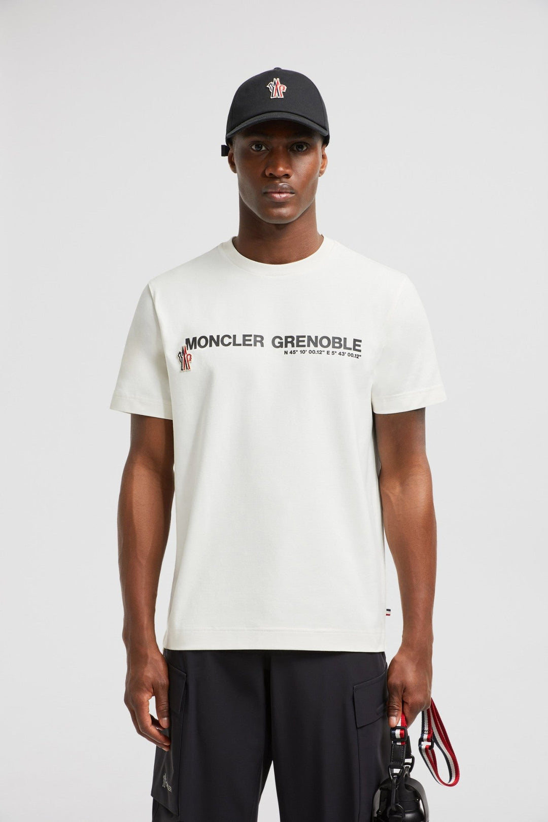 MONCLER GRENOBLE - T-shirt en coton à logo blanc creme - Lothaire