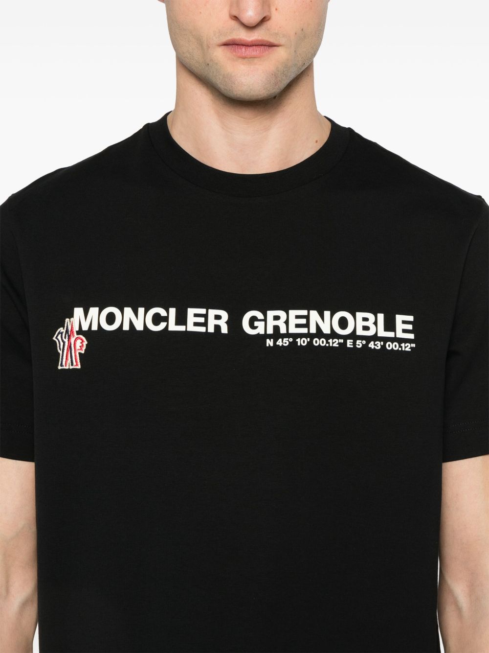 MONCLER GRENOBLE - T-shirt en coton à logo noir - Lothaire