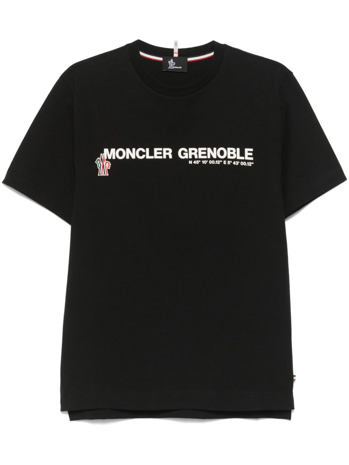 MONCLER GRENOBLE - T-shirt en coton à logo noir - Lothaire