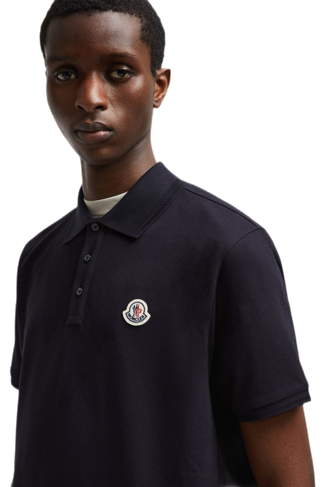 Moncler Polo Bleu nuit avec logo - Lothaire