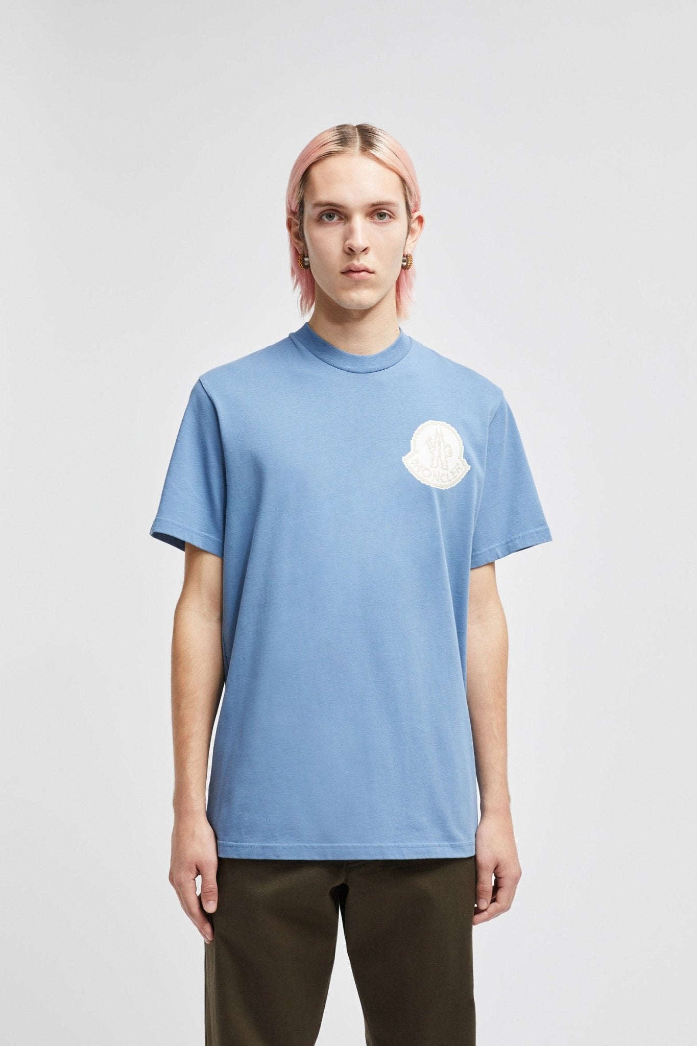 Moncler - T Shirt à logo Medium blue - Lothaire