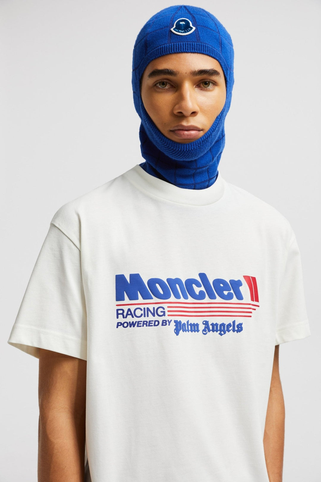 MONCLER - T - SHIRT EN COTON À LOGO MONCLER X PALM ANGELS Blanc - Lothaire