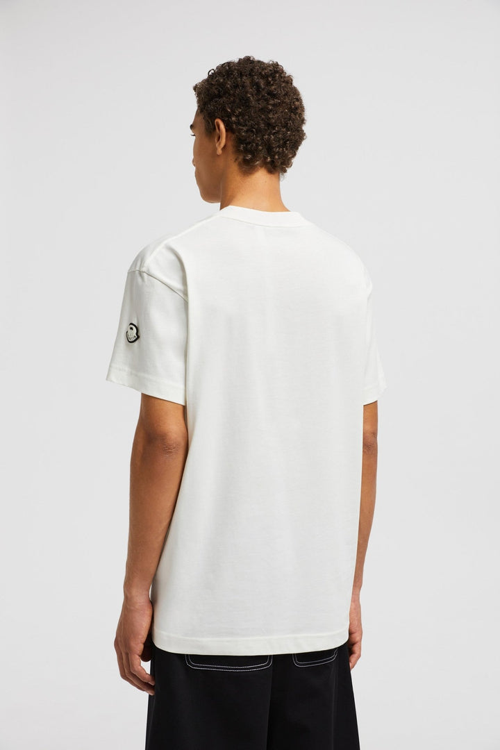 MONCLER - T - SHIRT EN COTON À LOGO MONCLER X PALM ANGELS Blanc - Lothaire