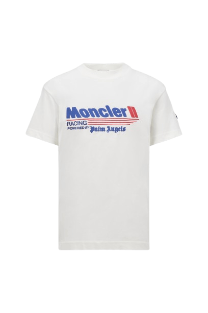 MONCLER - T - SHIRT EN COTON À LOGO MONCLER X PALM ANGELS Blanc - Lothaire