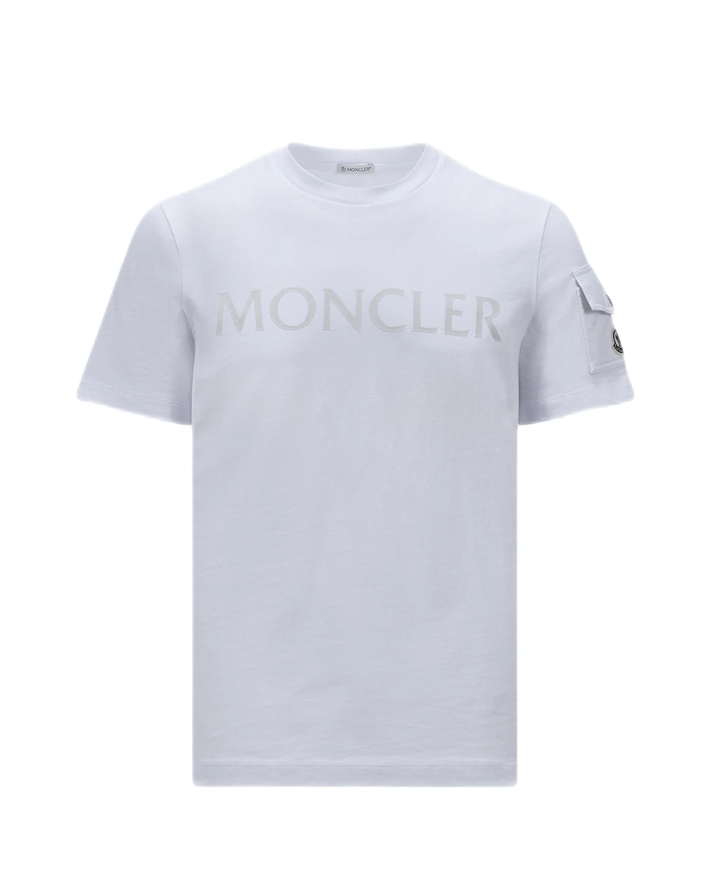 Moncler - T Shirt white poche sur épaule - Lothaire