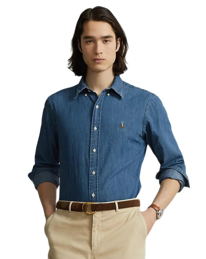 Polo Ralph Lauren - Chemise ajustée Denim bleu - Lothaire