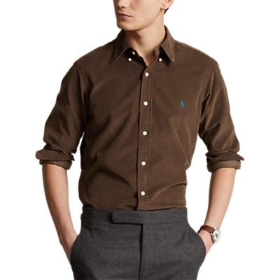 Polo Ralph Lauren - Chemise velours Corduroy chocolat - Lothaire