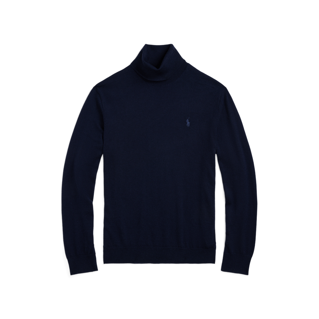 Polo Ralph Lauren - Pull col roulé en laine Bleu nuit - Lothaire