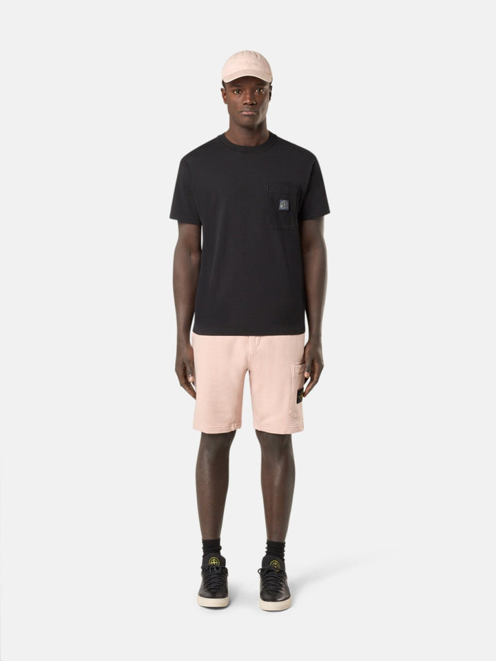 STONE ISLAND - Bermuda cargo à poches et à cordon de serrage à la taille Rose - Lothaire