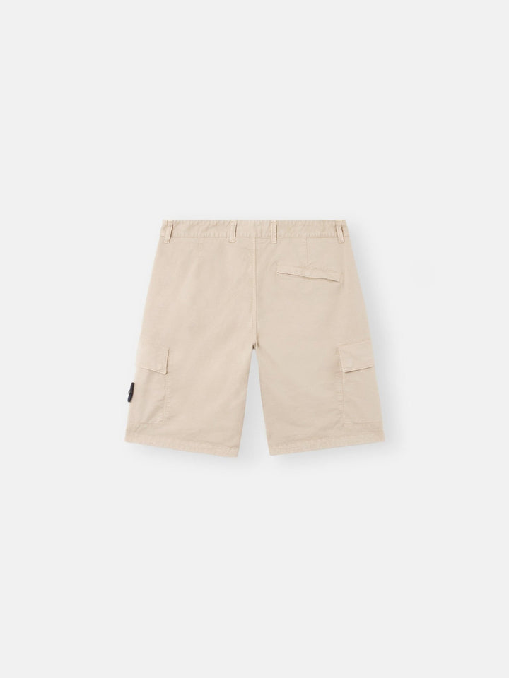 STONE ISLAND - Bermuda cargo coupe slim à poches zippées Desert - Lothaire