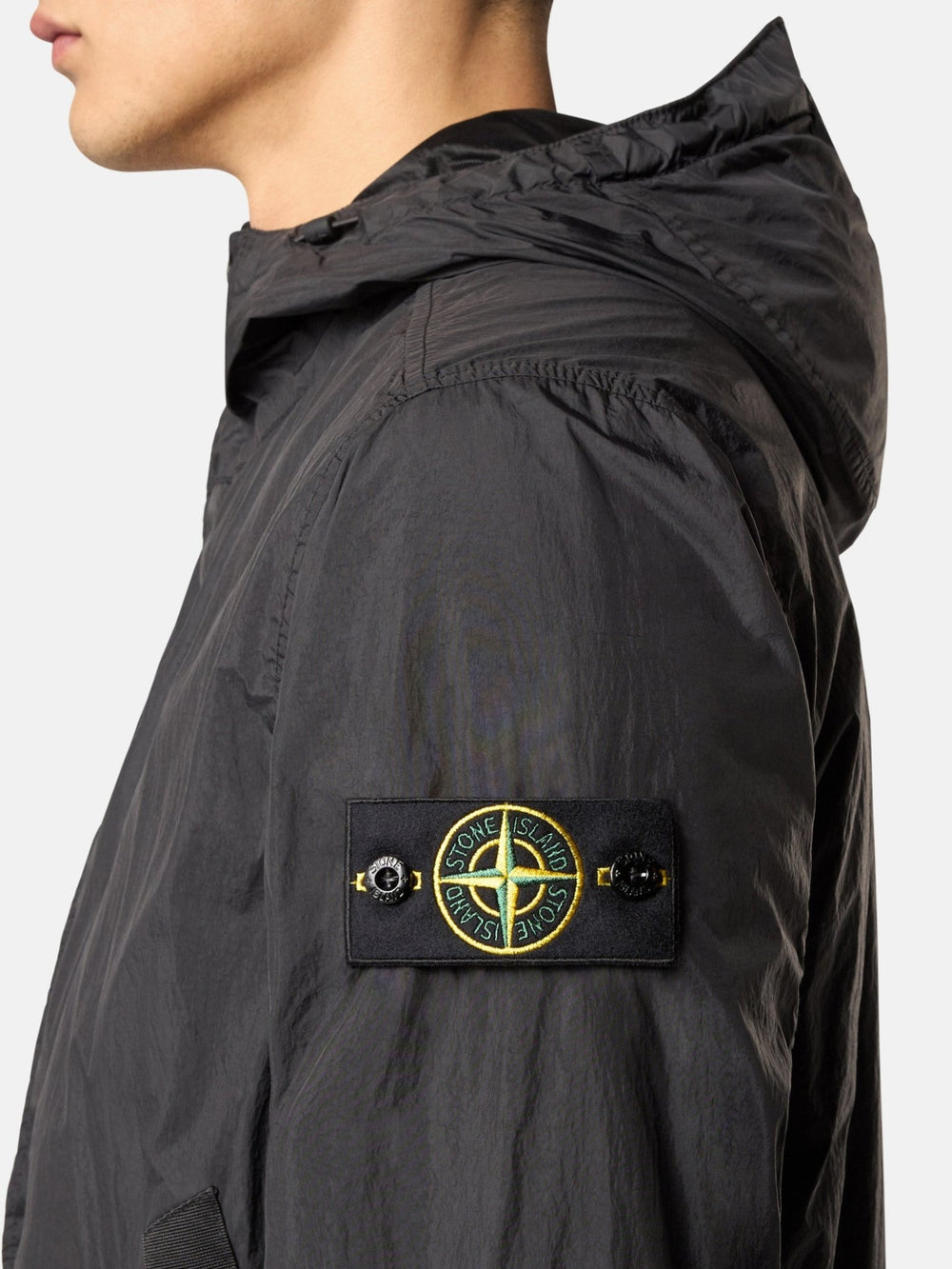 STONE ISLAND - Blouson à capuche coupe - vent et déperlant Noir - Lothaire