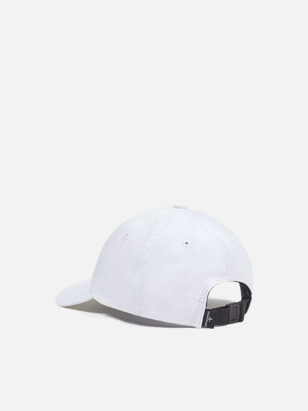 STONE ISLAND - Casquette en coton avec logo brodé Blanc - Lothaire