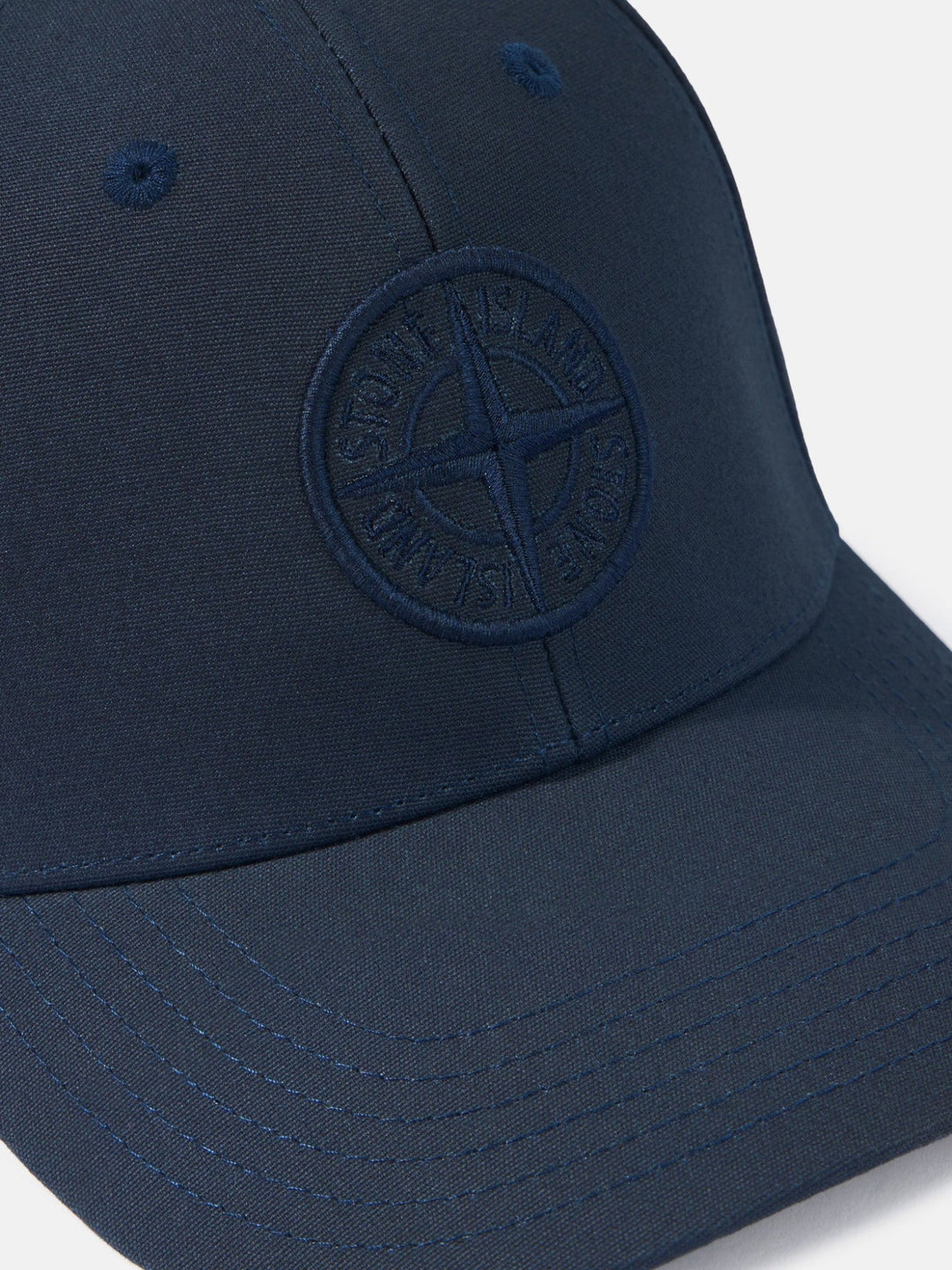 STONE ISLAND - Casquette en coton avec logo brodé Bleu marine - Lothaire