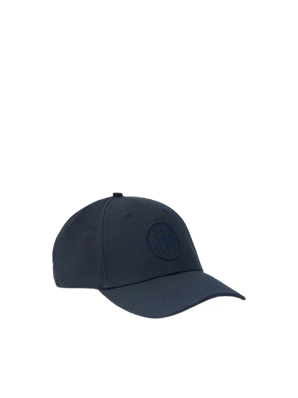 STONE ISLAND - Casquette en coton avec logo brodé Bleu marine - Lothaire