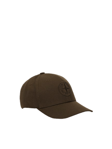 STONE ISLAND - Casquette en coton avec logo brodé Kaki - Lothaire