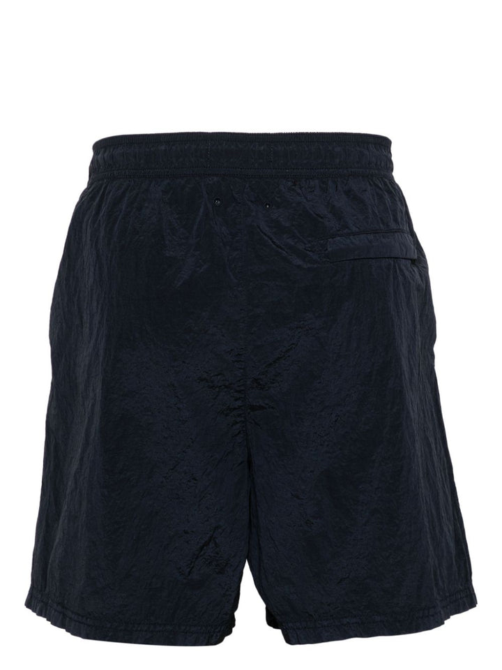 STONE ISLAND - SHORT DE BAIN A DESIGN FROISSE Bleu marine - Lothaire