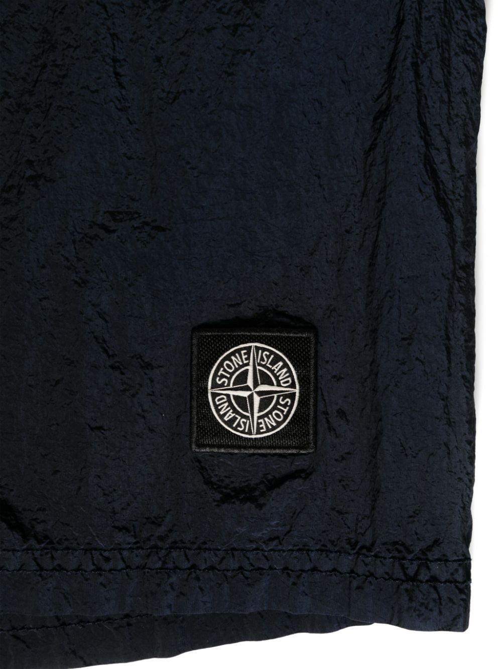 STONE ISLAND - SHORT DE BAIN A DESIGN FROISSE Bleu marine - Lothaire