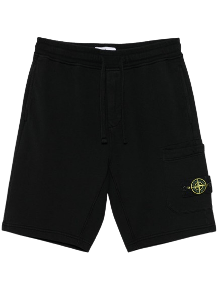 STONE ISLAND - SHORT EN COTON Noir - Lothaire