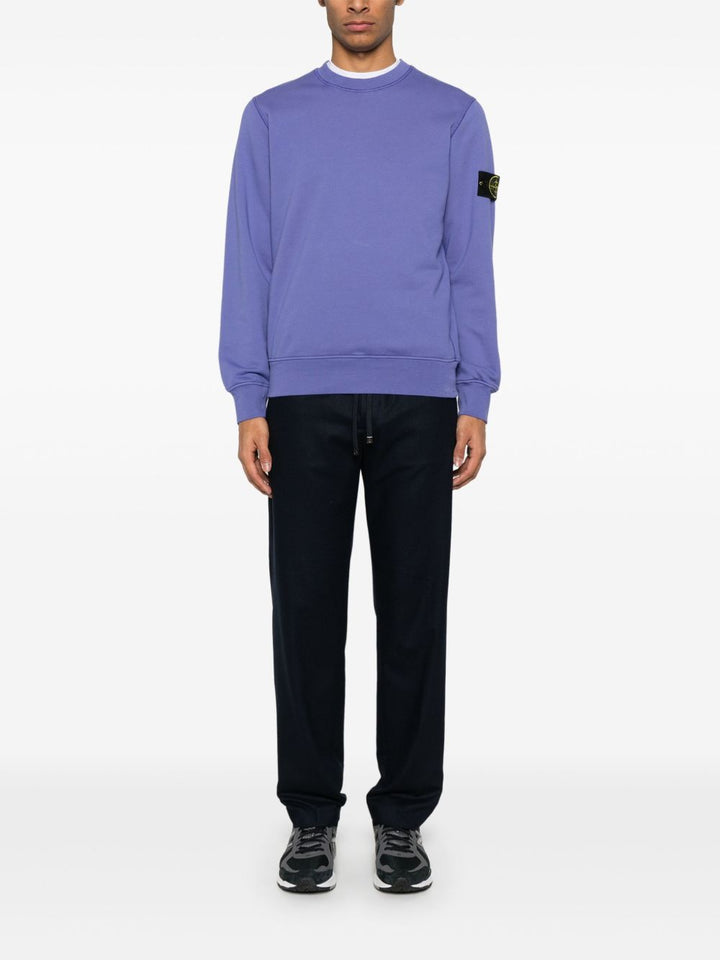 STONE ISLAND - sweat en coton à patch Compass lavender - Lothaire