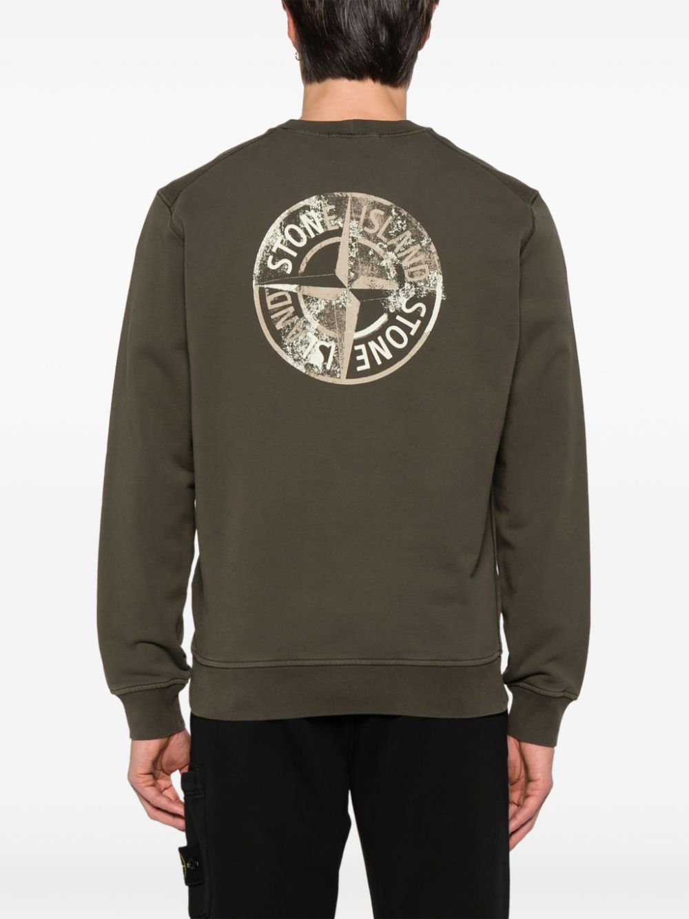 Stone Island - Sweat logo vert kaki - Lothaire