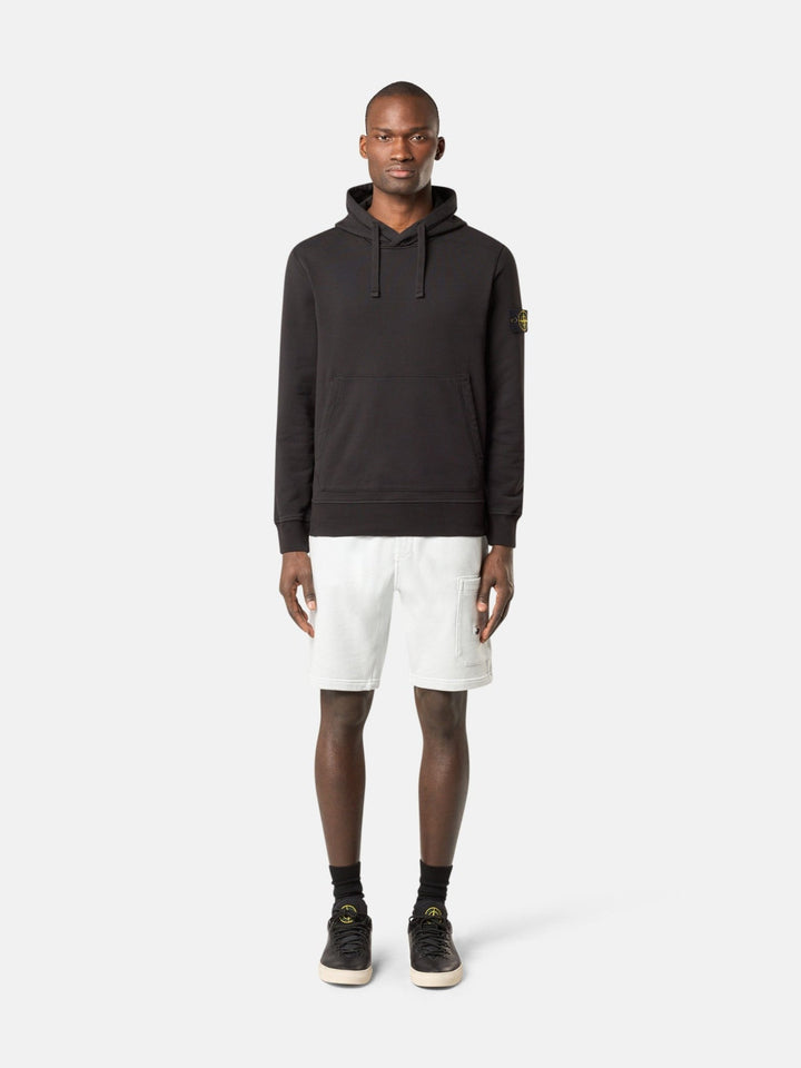 STONE ISLAND - Sweat-shirt à poches doté d’une capuche à cordon de serrage Noir - Lothaire