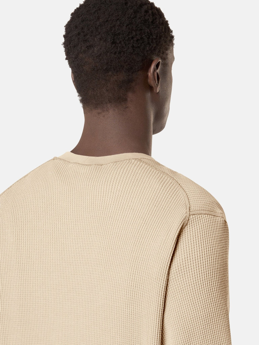 STONE ISLAND - Sweat-shirt ras - du - cou à détails côtelés Desert - Lothaire