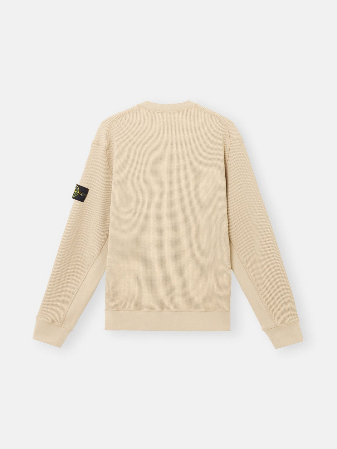 STONE ISLAND - Sweat-shirt ras - du - cou à détails côtelés Desert - Lothaire