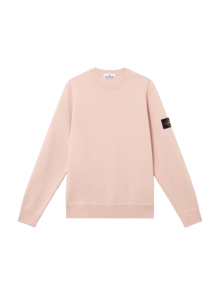 STONE ISLAND - Sweat-shirt ras - du - cou à détails côtelés Rose - Lothaire