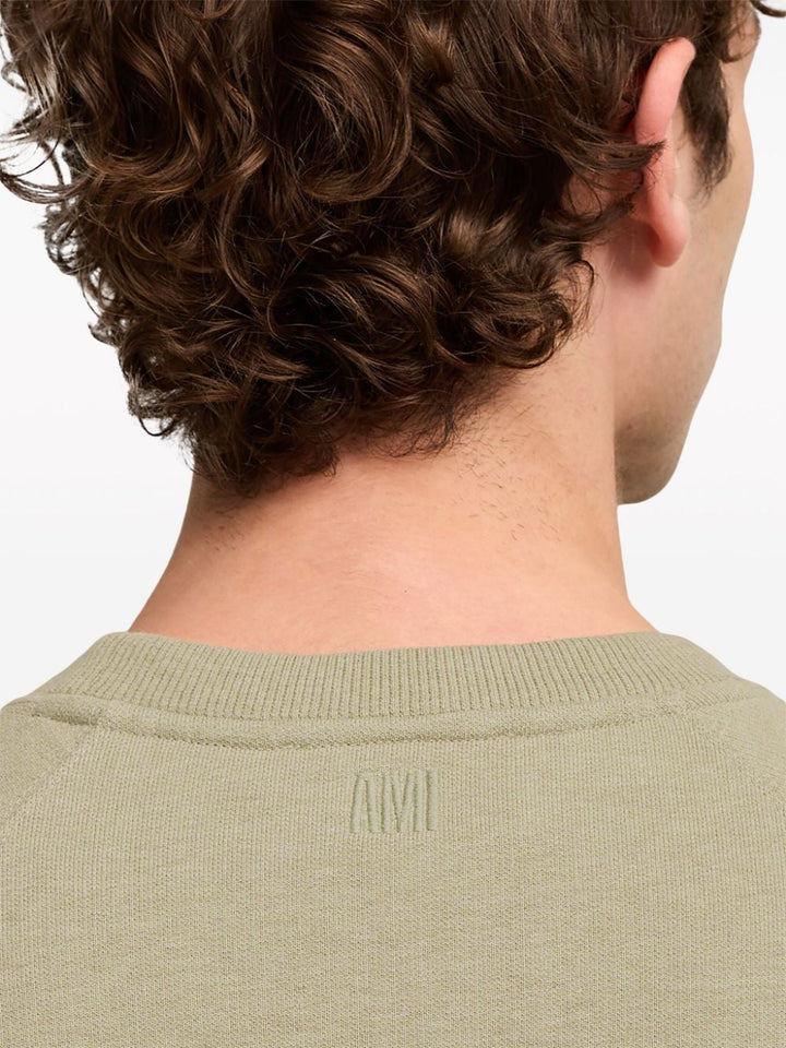 AMI Paris - Sweat vert à logo Ami de Coeur brodé - Lothaire