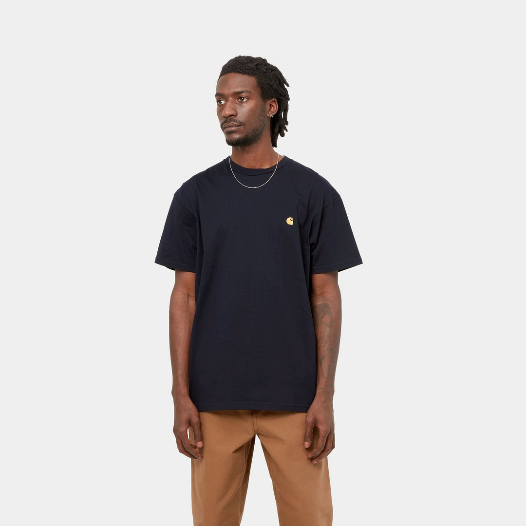 Carhartt WIP - S/S Chase T-Shirt Dark navy Gold - Lothaire