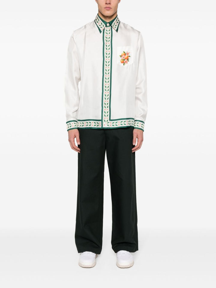 Casablanca - Chemise Oranges En Fleur en soie - Lothaire