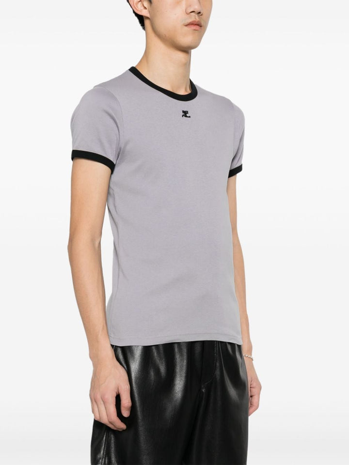 Courrèges - T-shirt Bumpy Contrast en coton - Lothaire