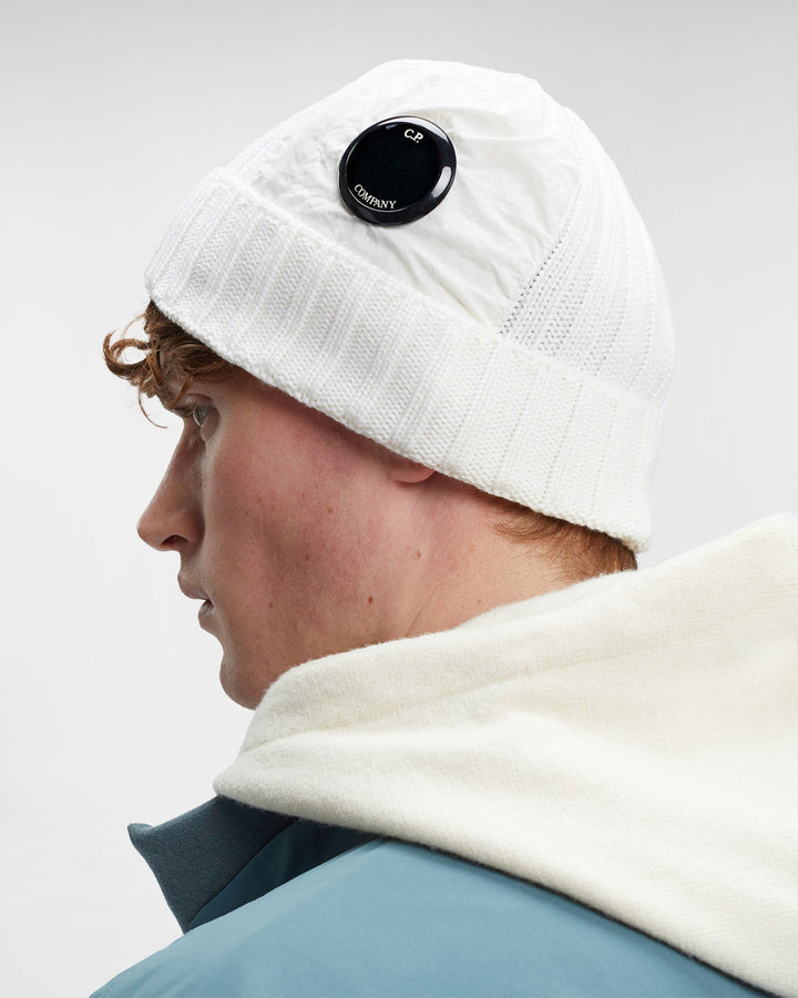 C.P Company Bonnet Gauze White en laine - Lothaire