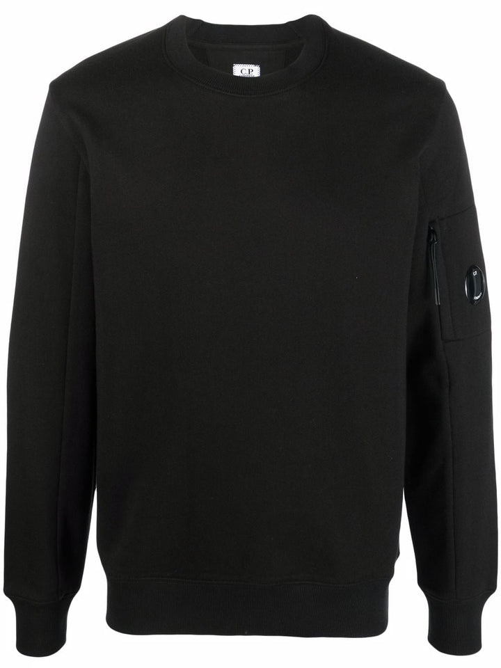 CP Company Sweat Diagonal raised fleece noir - Lothaire boutiques