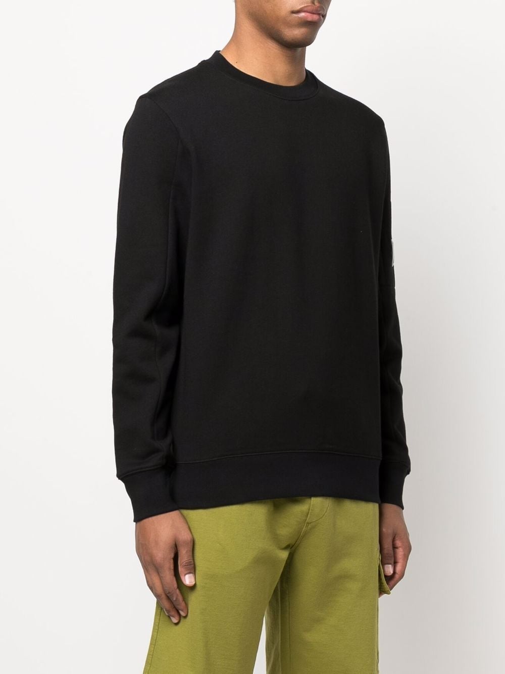 CP Company Sweat Diagonal raised fleece noir - Lothaire boutiques