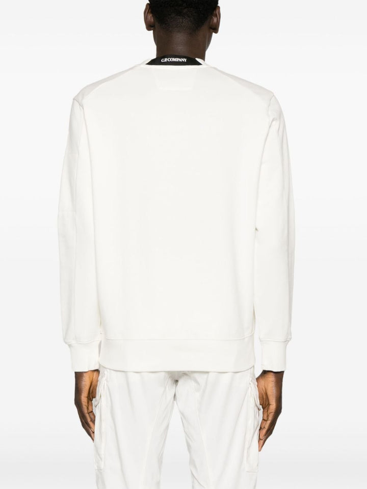 CP Company Sweat Diagonal raised fleece White - Lothaire