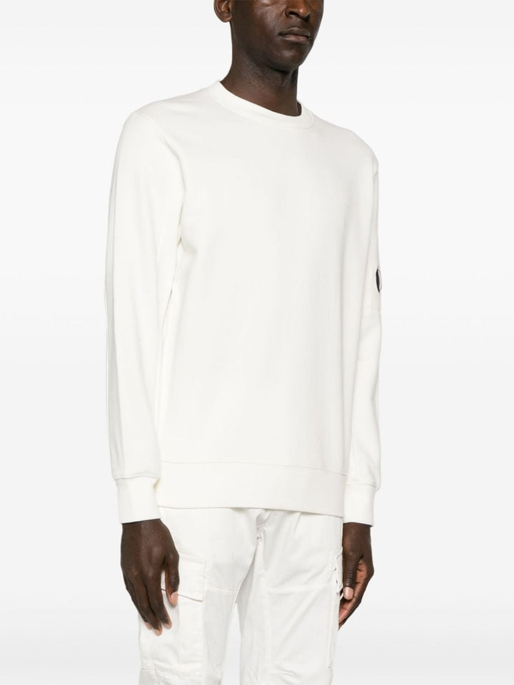 CP Company Sweat Diagonal raised fleece White - Lothaire