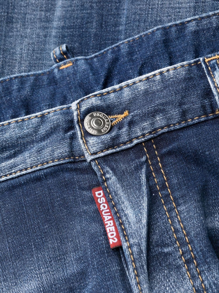 Dsquared2 Jean bleu slim effet delavé - Lothaire