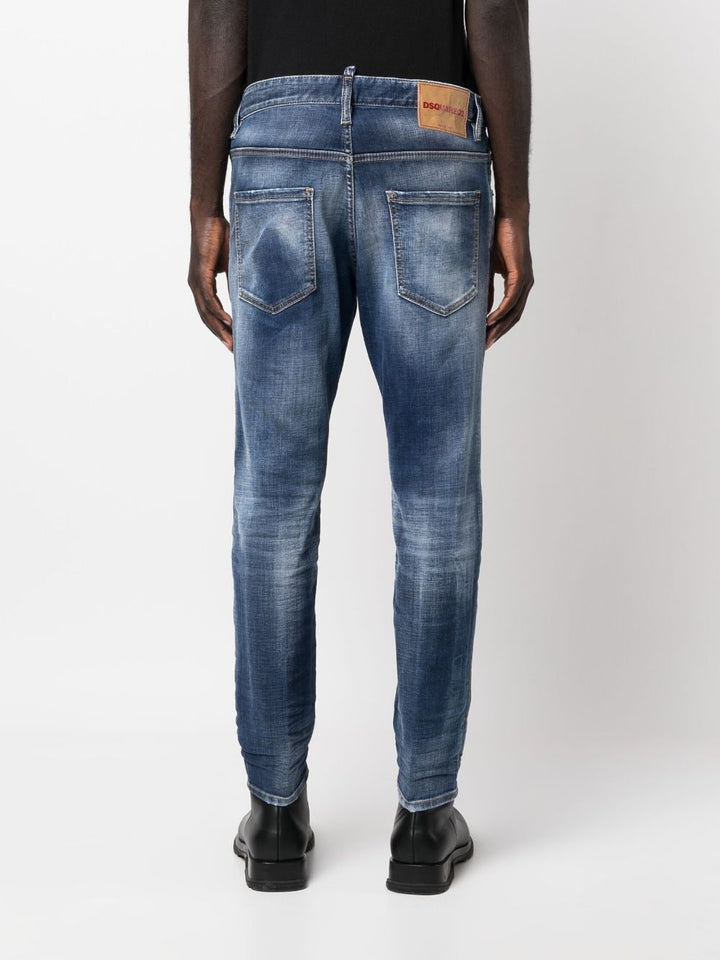 Dsquared2 Jean bleu slim effet delavé - Lothaire