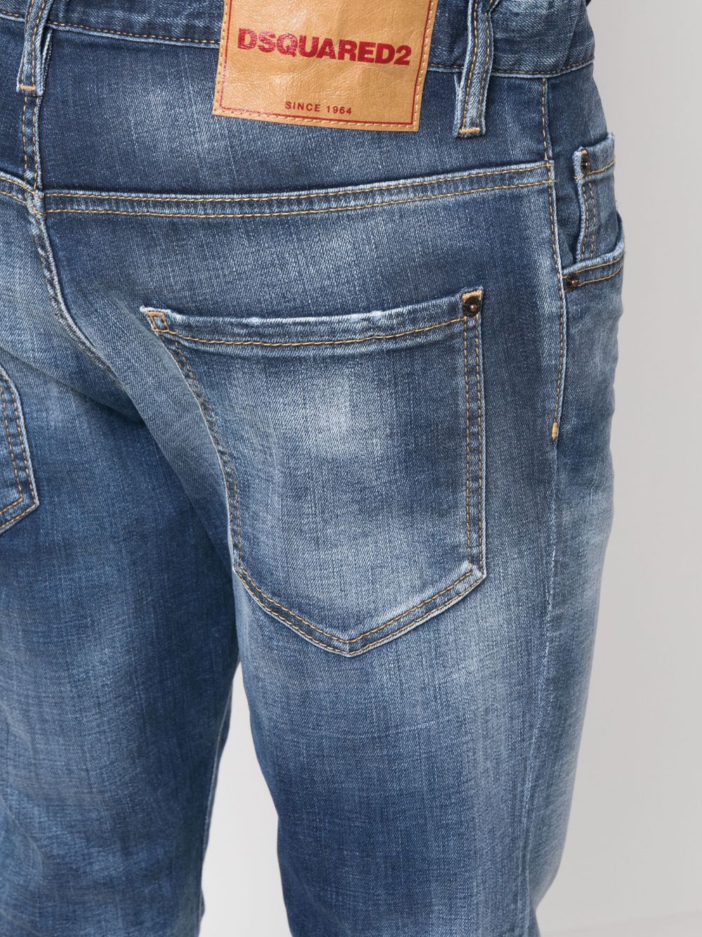 Dsquared2 Jean bleu slim effet delavé - Lothaire