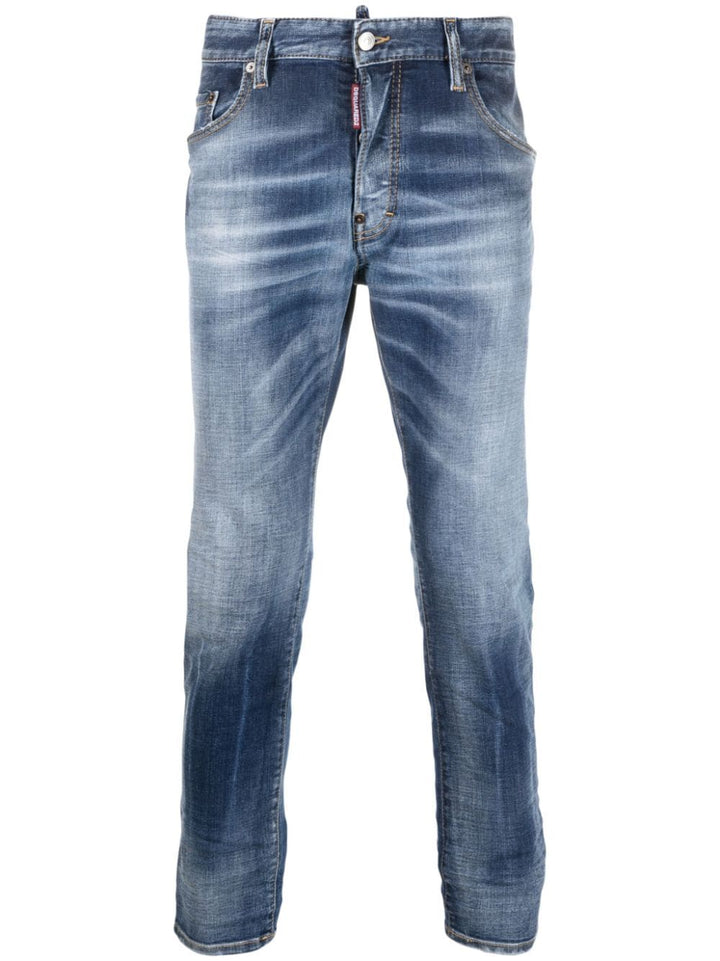 Dsquared2 Jean bleu slim effet delavé - Lothaire