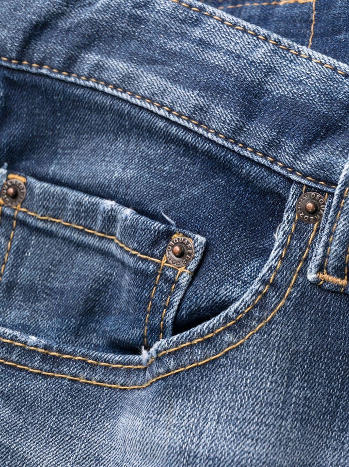 Dsquared2 Jean bleu slim effet delavé - Lothaire