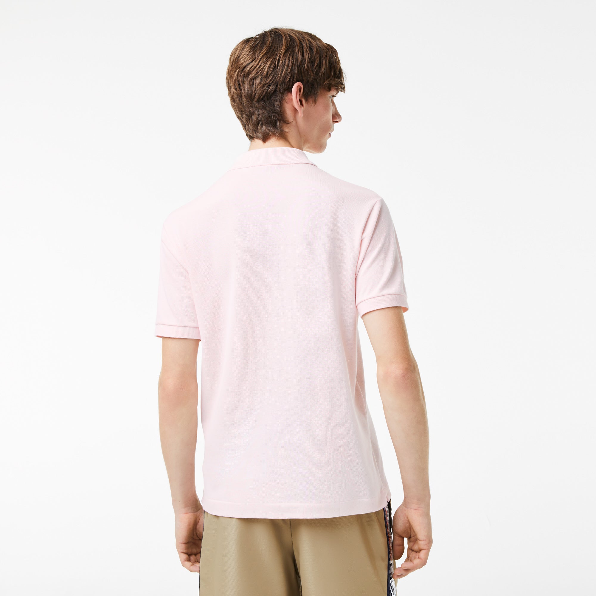 Polo lacoste rose pale homme best sale