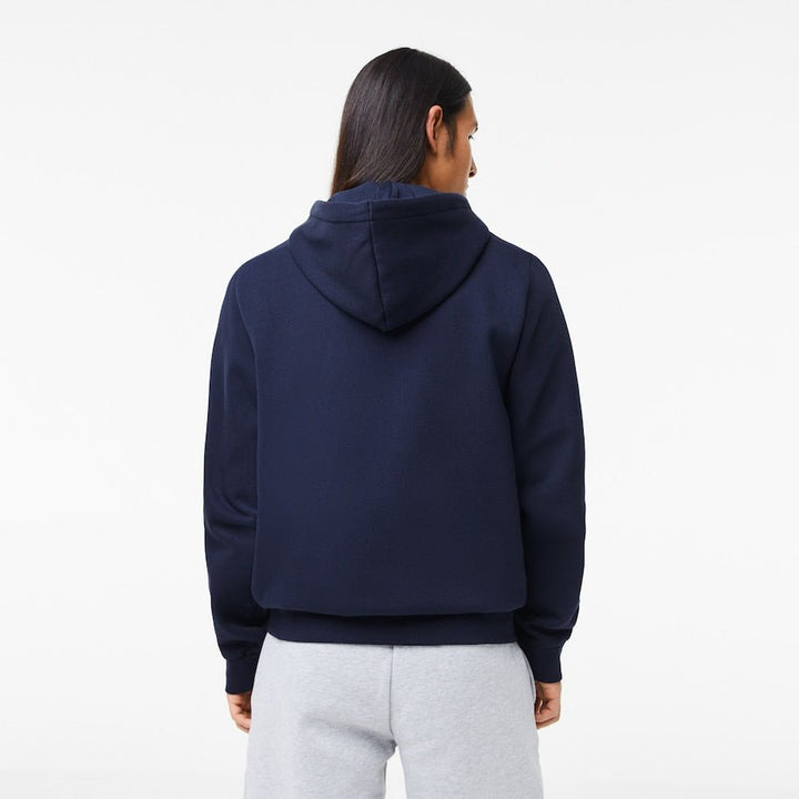 Lacoste Sweatshirt à capuche zippé Marine en molleton - Lothaire