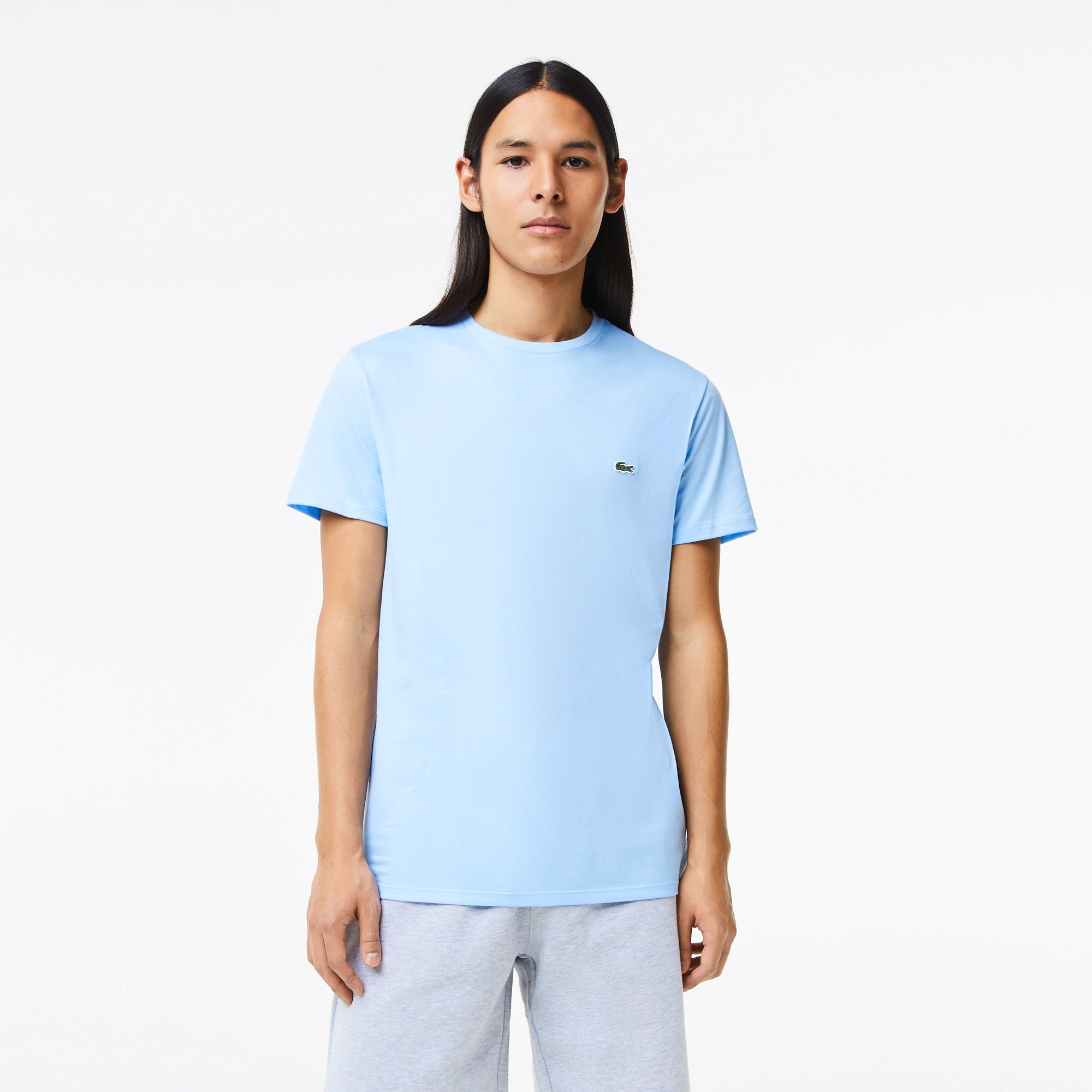 Lacoste T shirt Bleu ciel pima uni Lothaire